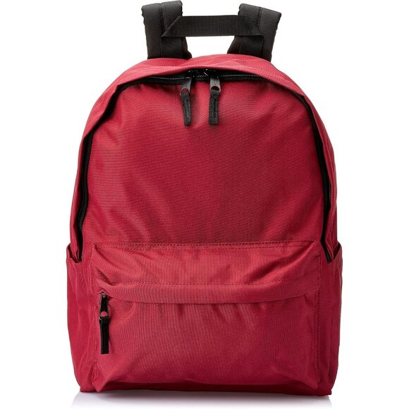 🆕 Men Red Classic School Lightweight Durable Featuring Adjustable Top Backpack - Picture 1 of 9